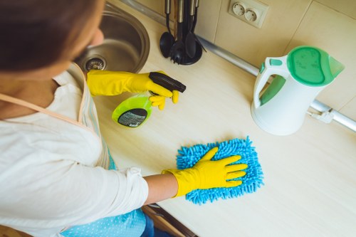 Clean and refreshed carpet flooring after professional treatment