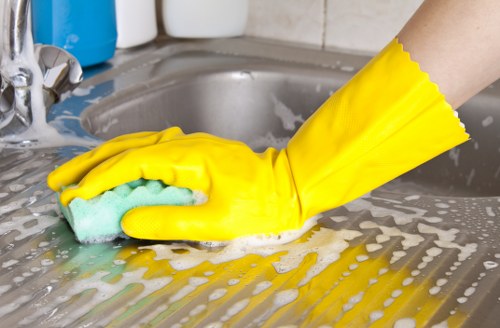 Professional carpet cleaning equipment being used on office flooring